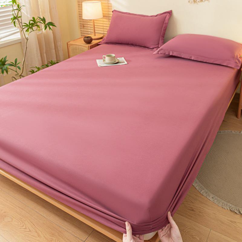 Class A Washed Cotton Non-Slip Fitted Sheet - Soft, Breathable, and Comfortable for Naked Sleep