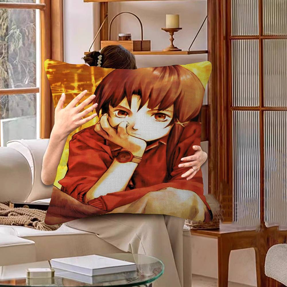 Serial EExperiments Lain Anime Pillow Gifts Home Office Furnishings Bedroom Sofa Car Cushion Cover Case Xcm