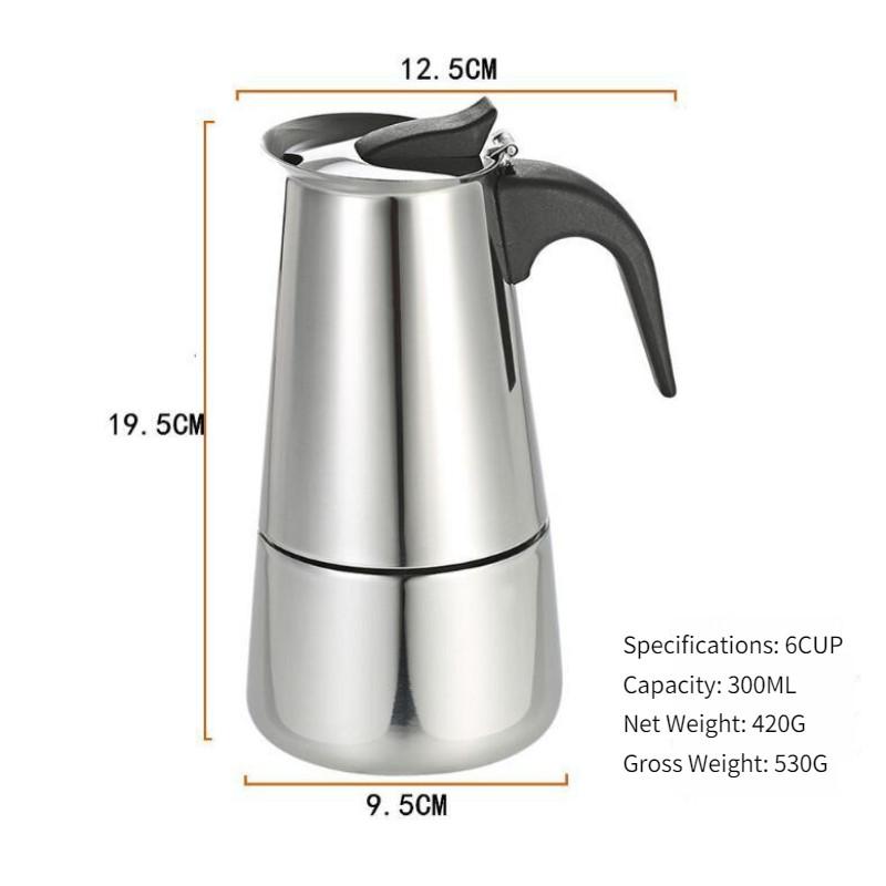 Portable Household Coffee Utensil Set Espresso Mocha Pot With Small Electric Stove Stainless Steel Coffee Pot
