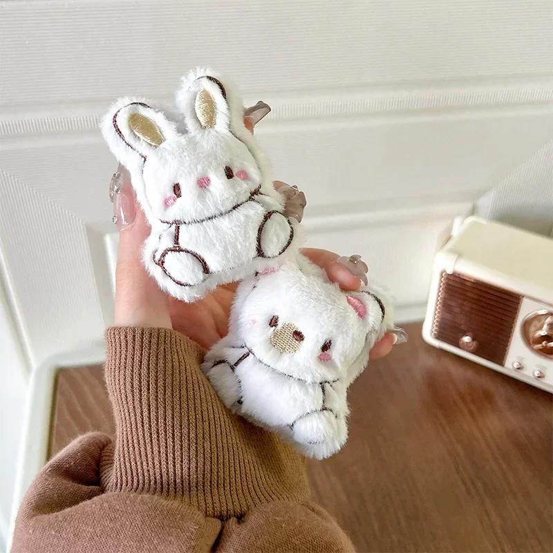 Plush Rabbit Doll Phone Holder Simplicity Adhesive Desktop TV Viewing Air Cushion Furry Puppy Bear Panda Universal Phone Bracket