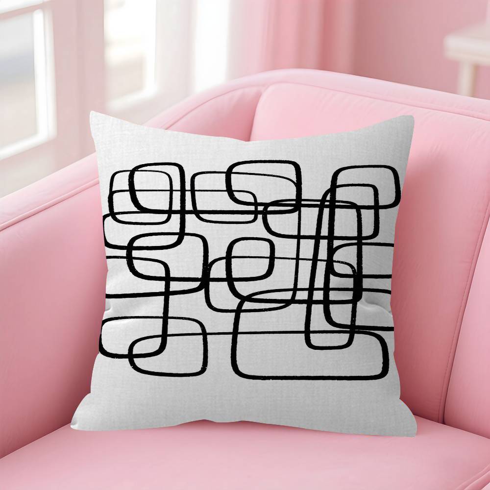Minimalism Black And White Pillowcases Home Bedding Decorative Pillow Cover Wedding Super Soft Pillow Case