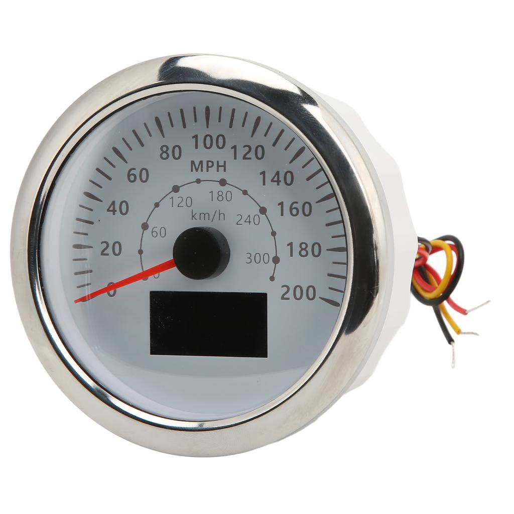 85mm GPS Speedometer 0?200MPH 0?300KMH IP67 Waterproof Digital Colorful Backlight Odometer for RV
