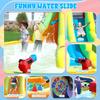 Commercial Double Lane Inflatable  Water Slide Bouncer Combo Bounce House with Water Pool,Trampoline,Shooting Net,Basket,Climb