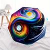 Colorful Dragon Yin Yang Symbol Circular ArtPrint PosterUmbrella, Portable 3-Fold Compact Umbrella for Men & Women Gift
