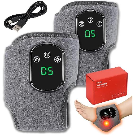 2026 Upgraded Version Rejuvacare Foot Massager,Foot Renew Triple Method Massager,Belt 3 Various vibration modes and 5 Heating Level,Ankle Massager 2 Pieces