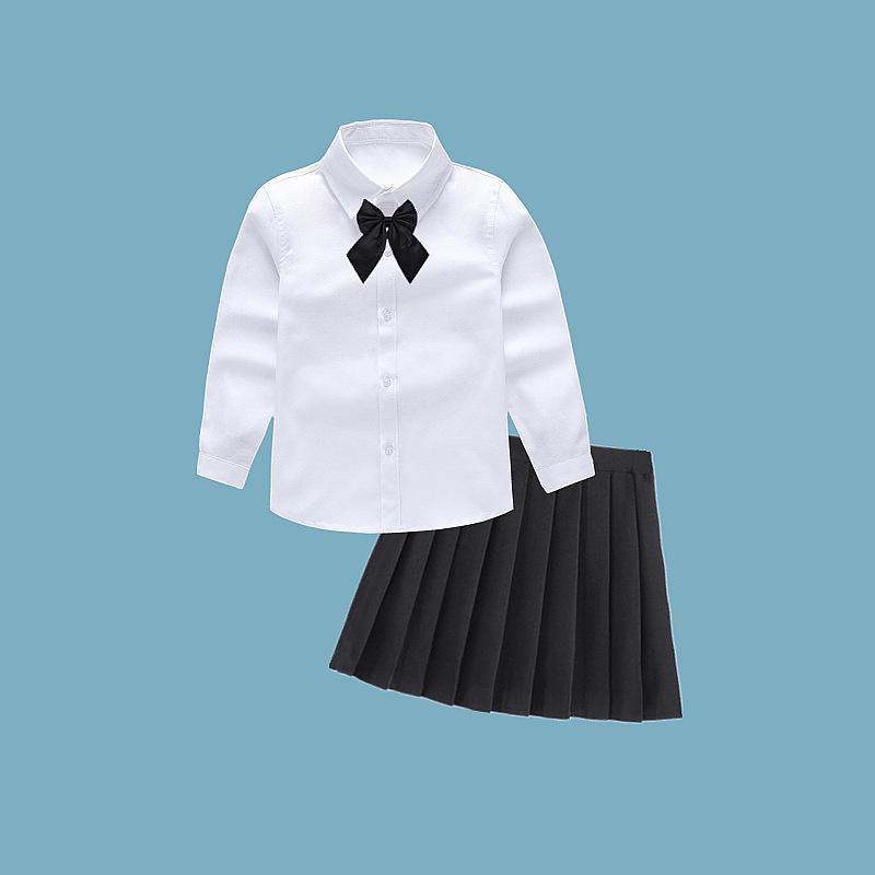 Weißes Langarm-Schuluniform-Kostüm für Jungen – Vielseitige Performance-Kleidung für Veranstaltungen am 1. Juni