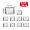 10Pcs/Set Aluminum Foil fresh-keeping Bag Sealed Antibacterial Refrigerator Food Freezing Storage Bag Zipper Seal