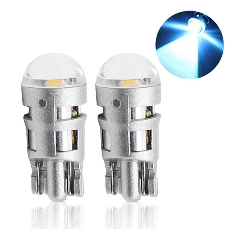 2Pcs T10 COB Led DC 12V Signal Lamp Car Bulb W5W 194 168 Reading Interior Lamps Clearance Backup Reverse Fog Lights Ultra Bright