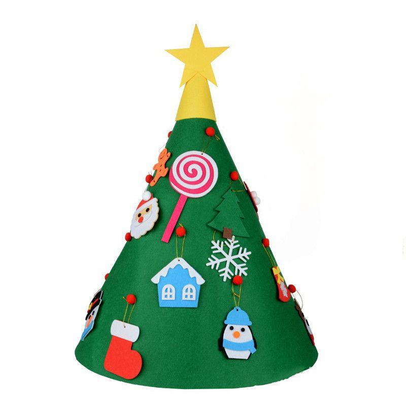 Bunte Kinder DIY Filz Weihnachtsbaumschmuck Perfekt für festliche Heimdekorationen