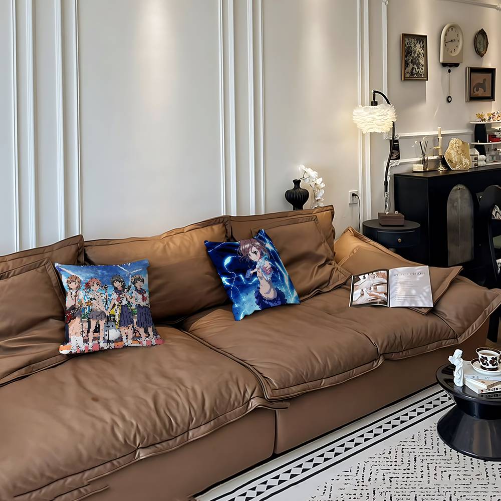 A-A Certain Scientific Railgun Stitch Lucky Dragon Pillow Cover Sofa Cushion Cover Home Room Decoration Children Gift