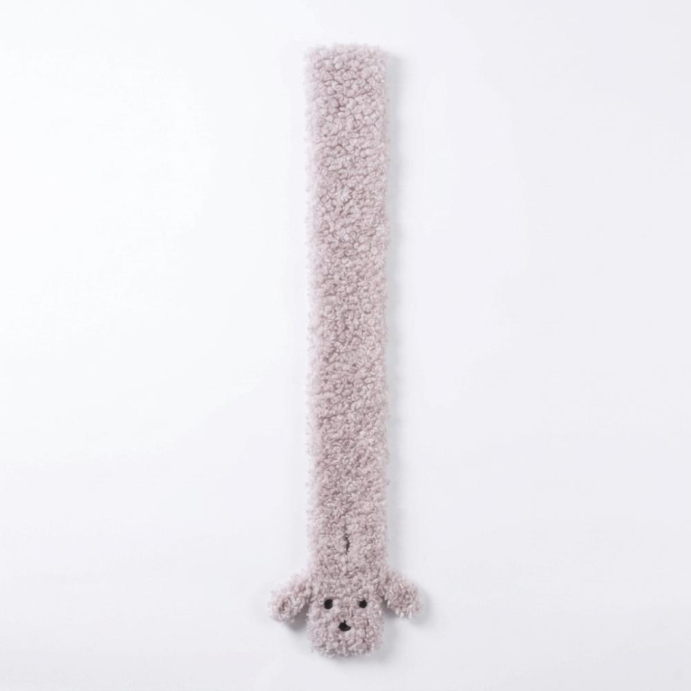 Cute Puppy Shape Plush Neck Warmer Faux Rabbit Fur Fashion Neck Scarf  Winter Outfit Styling