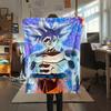 Dragon Ball Character Print Flannel Blanket High Quality Comfortable for All Seasons Home Decor Warmth and Comfort Perfect for Christmas Gifts
