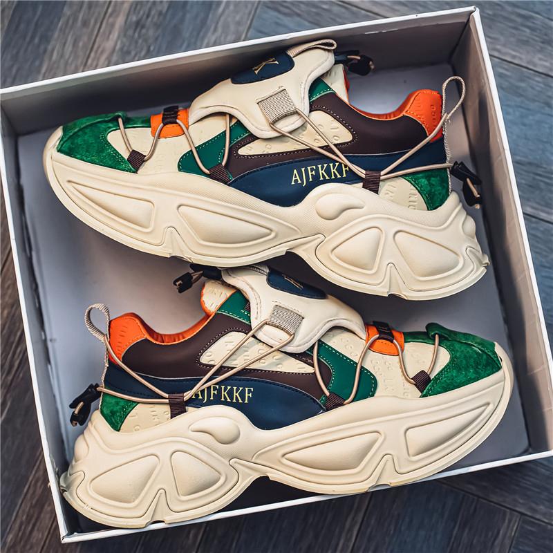 Men's Trend Clunky Sneaker Outdoor Non Slip Breathable Casual Running Sport Shoes Comfortable Work Shoes