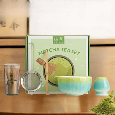 Tea Sticks Japanese Matcha Tea Set Match Bowl Matcha Spoon Matcha Whisk Set Bamboo Ceramic Tea-Making Tools Matcha Brush