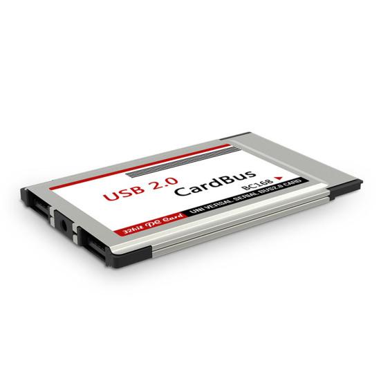 Express Card Adapter Double Ports Plug and Play High-speed USB 2 PCMCIA