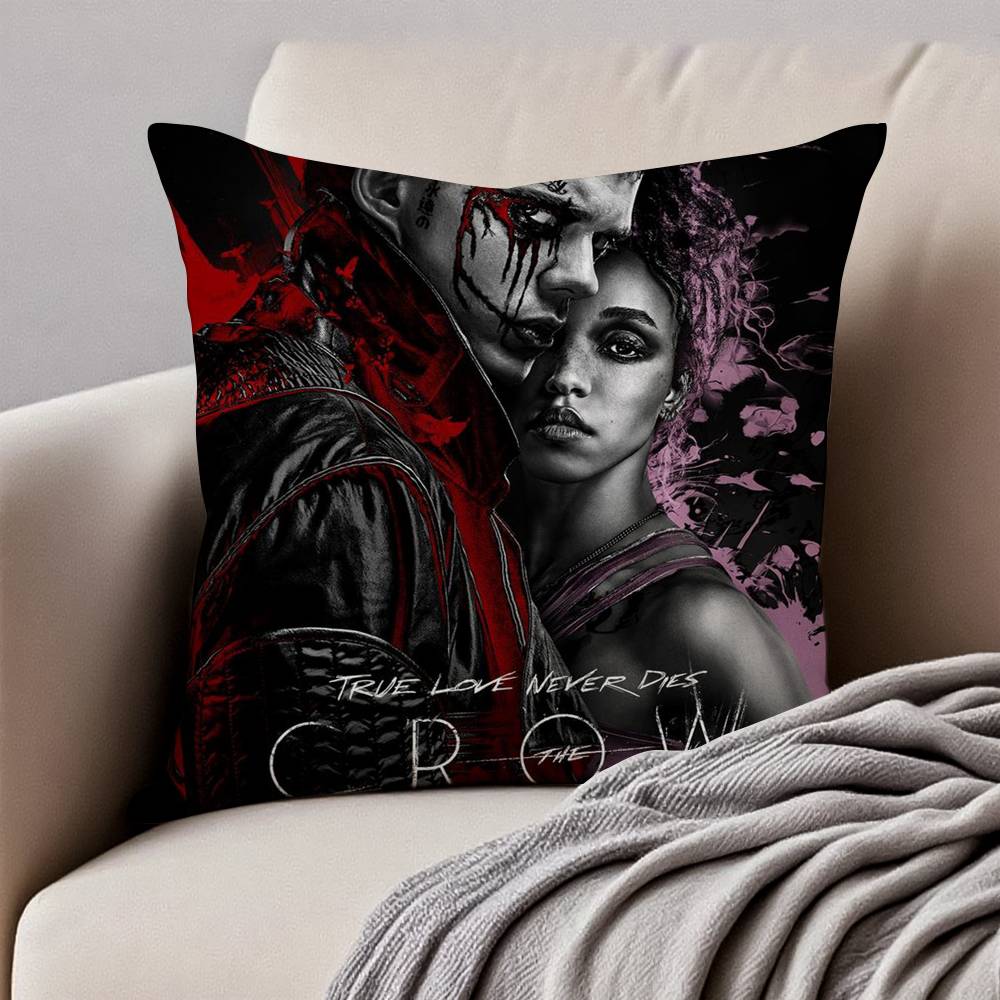 R-Raven C-Crow Movie Pillow Case Anti-dustmite Invisible zipper Sofa Bed 12x12Inch