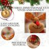 4pcs Christmas Tree Ornament Set Santa, Snowman, Reindeer, Bear Designs Festive Hanging Decorations for Holiday Party,Polyester,Holiday Pendant Decor