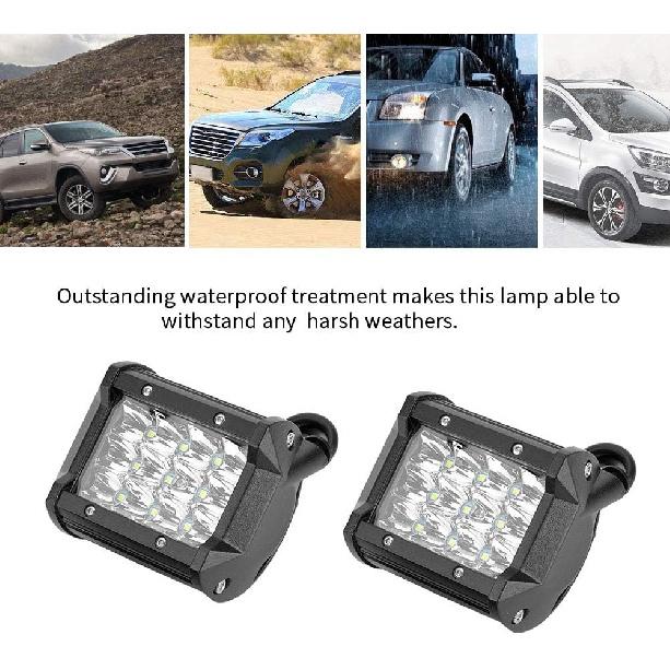 LED Work Light, 1 Pair 1V-48V 4Inch 4-Row 36W Universal Working Light Bar Driving Lamp For Trucks Forklifts Off Road Vehicles Engineering Vehicles