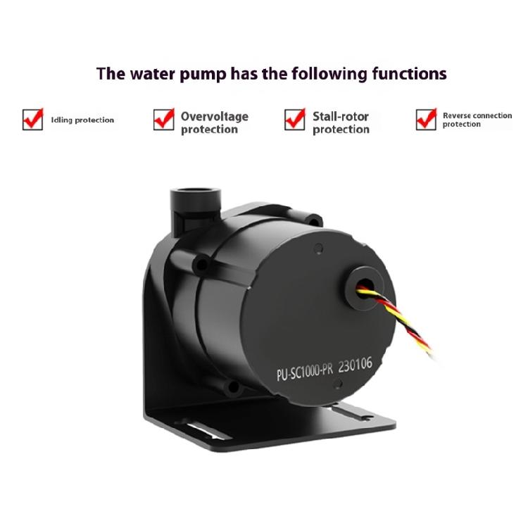 PU-SC1000 1200L/H Computer Cooling Pump Modify Top Cover Heat Dissipation Pump Replacement for PC Dekstop