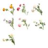 Artificial Ranunculus Flower Fake Silk Persian Buttercup Flower 3 Heads Vintage Faux Ranunculus Arrangement for Home Wedding Table Centerpieces