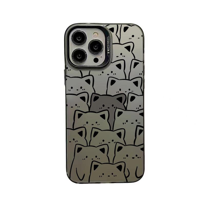 Exclusive Full-Screen Bear iPhone 16 Pro Max Case, Laser Design, Silver, Fits iPhone 13/14/15, Available in 15 Colors