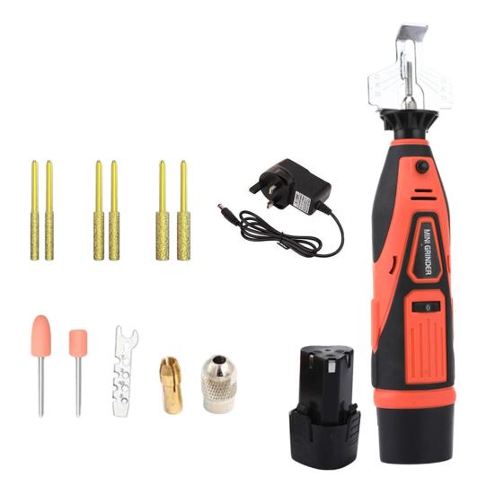 

Беспроводная точилка для цепной пилы с регулируемой скоростью, электрический инструмент для заточки цепи, медный двигатель, набор для заточки цепи UK