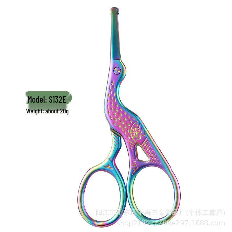 Crane-Shaped Craft Scissors for Tea Bags, Cross-Stitch, and Nose Hair Trimming