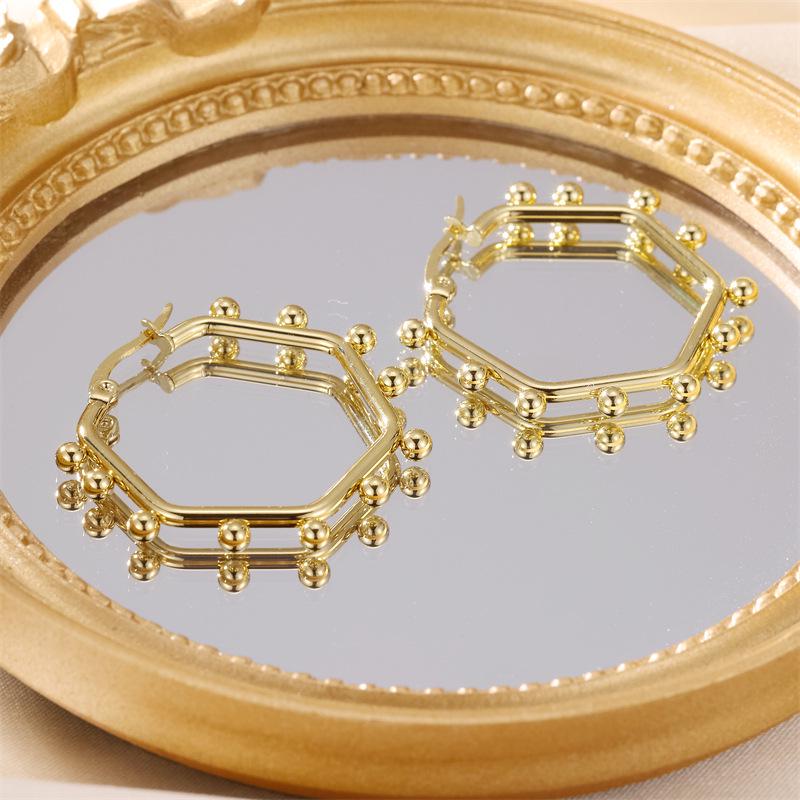 18K Gold Geometric Stainless Steel Minimalist Earrings
