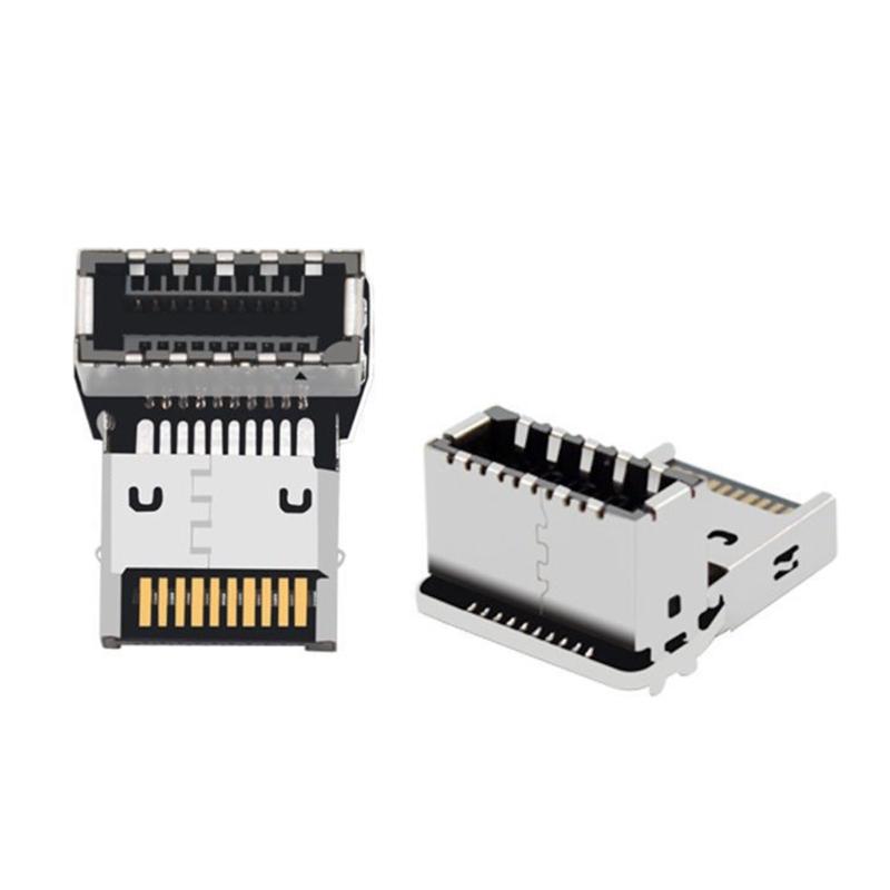 90 Degree L Shaped USB3.1 Type E to Type C Converter Optimizes Internal Cable Management PH76EE A / PH76EE B