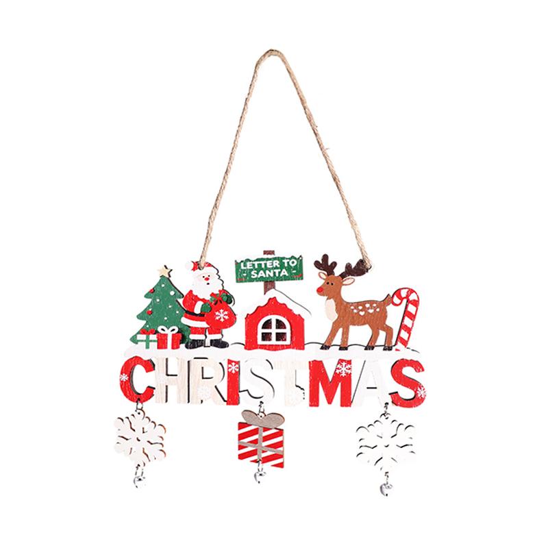 1Pieces Wooden Christmas Hanging Pendants Gnome Santa Claus Merry Christmas Decoration Xmas Tree Ornaments Outdoor Gadgets