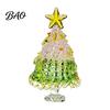 Holiday Desktop Decorations Hand Blown Glass Christmas Tree Figurine, Mini Tabletop Ornaments Xmas Ornament, Handmade Decoration Party Photo Props