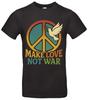 Make Love Not War T-Shirt Frieden Retro Taube Unisex Shirt Baumwolle Unisex T-Shirt