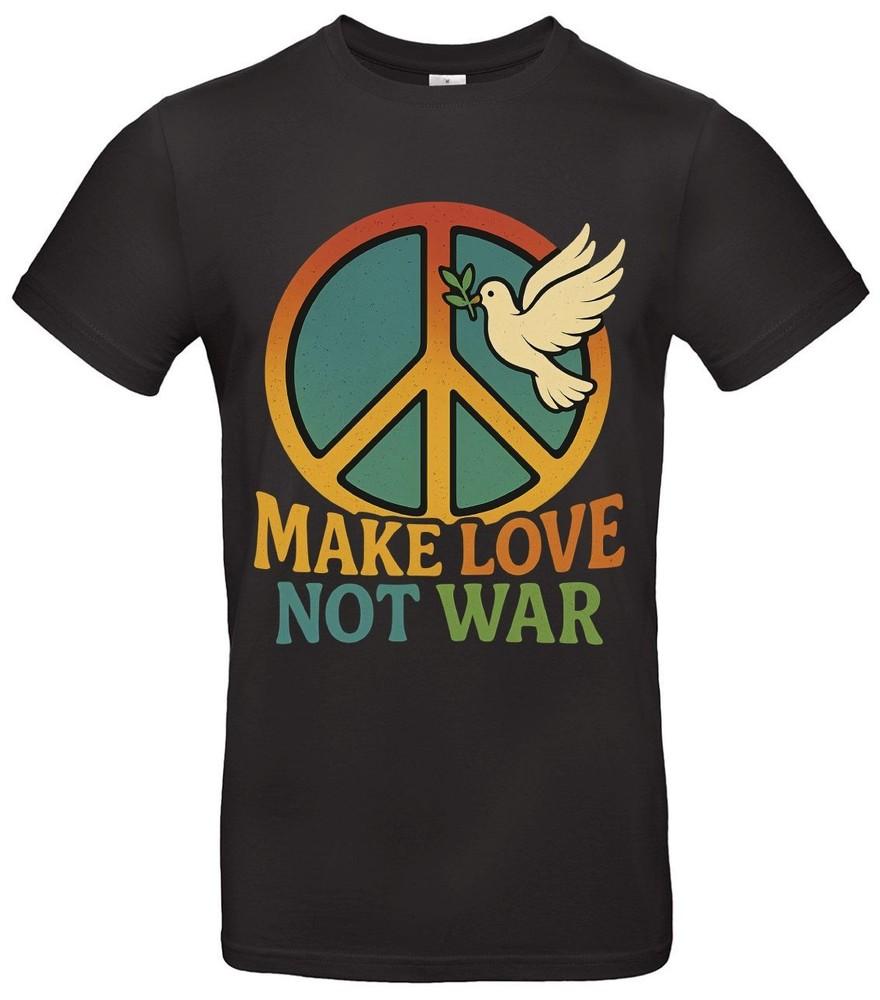 Make Love Not War TShirt Peace Retro Dove Unisex Shirt Cotton Unisex T-Shirt M