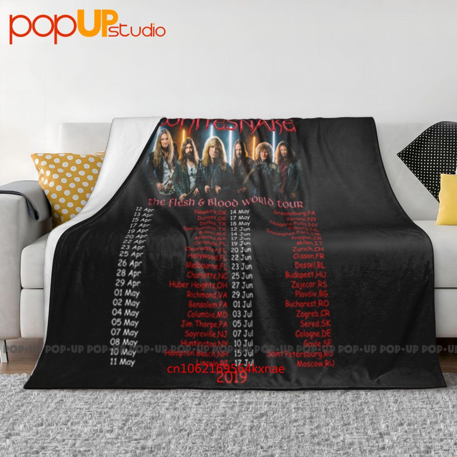 Whitesnake The Flesh And Blood Tour Concert 2019 Ultra-Soft Blanket Quilt Winter Sofa Cover Bed Covers 30x40in