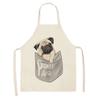 Hot Sale Cartoon Anime Pet Dog Dog Sleeveless Apron Drawing Graffiti Kitchen Anti-fouling Creative Linen Apron
