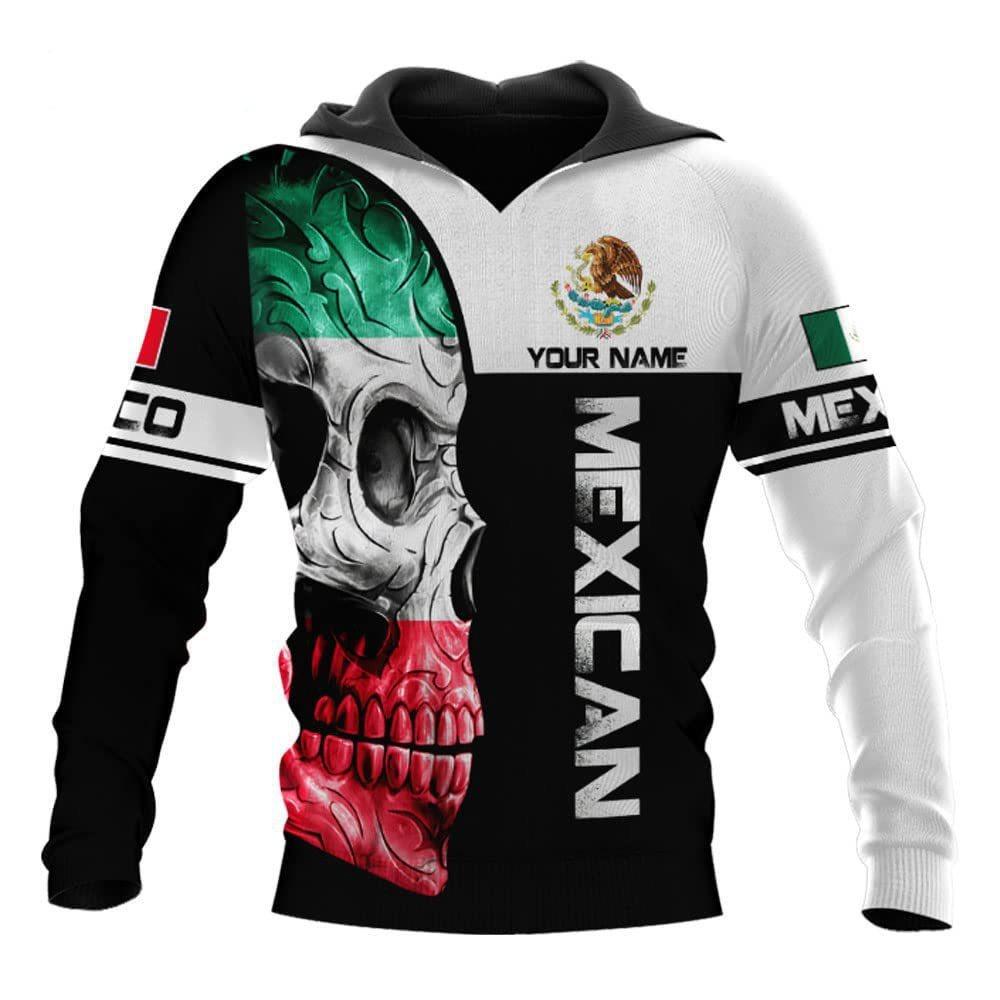 Sweat à capuche mexicain très populaire pour homme Sweat à capuche imprimé 3D Sweat à capuche décontracté pour le commerce extérieur