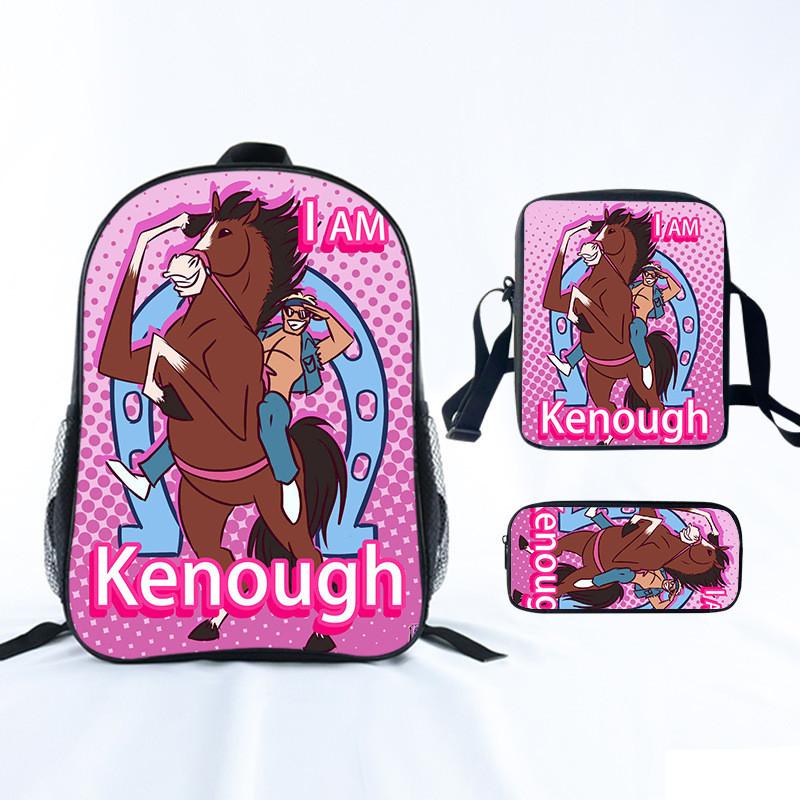 Barbie Princess School Bag Threepiece Set With Oxford Fabric For Girls Student Use
