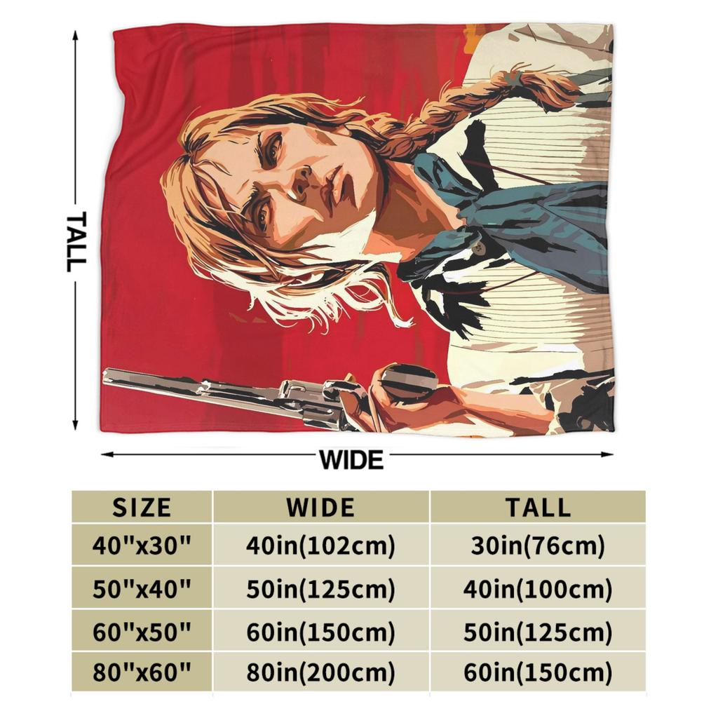 Arthur Red Dead Redemption 2 Blanket Quality Soft Warm Throw Blanket Winter Travel Office Couch Bed Fluffy Bedspread