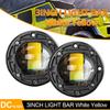 3 Inch 8D Led Lens Work Light 40W Dual Color 3Inch Fog Lamp Driving Beam Square Round For Off Road 4Wd Truck Suv Atv Motorcycle