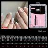 240Pcs/Box Soft Gel Nail Tips, Half Matte Full Coverage Press-On Nail Tips Short Almond False Nails Thin Front End Thick