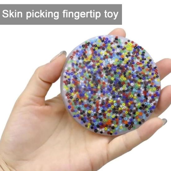 1/2/3 Stück Hautzupfen Fidget Spielzeug Stressabbau Haare Nägel Hautzupfen Alternative Tragbare Dekompressionsperlen Zupfmatte Trichotillomanie Sensorisches Spielzeug