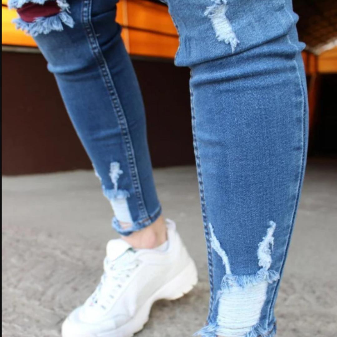 Новые мужские узкие джинсы — фото 6