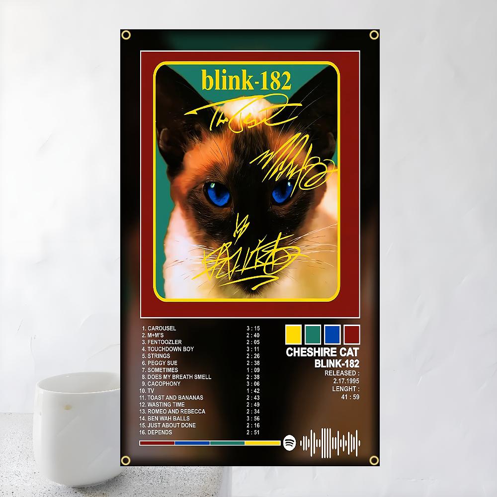 Jmg Household Supplies 60X90cm 90X150cm B-Blink-182 Heavy Rock Band Flag Polyester Digital Printing Banner For Bedroom Wall Art Out Door Tapestry