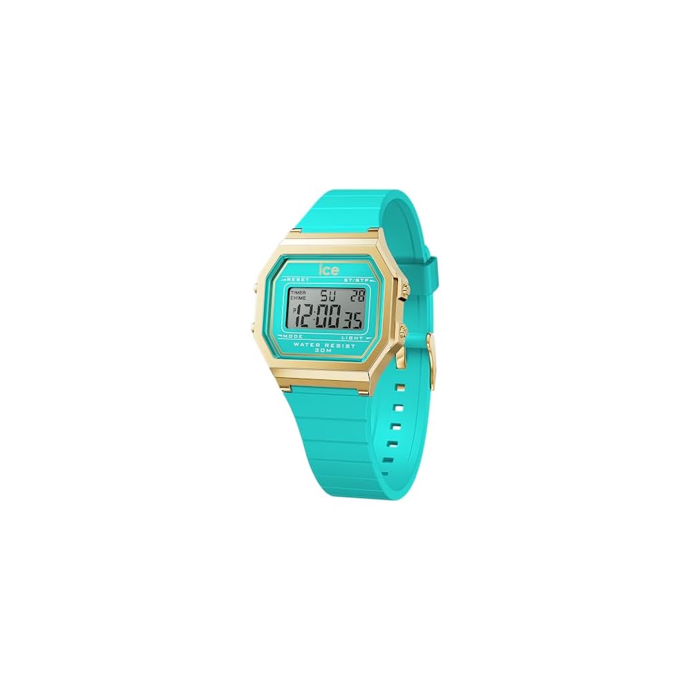 Ice Watch ICE Digit Retro Digital Women s Wristwatch Blue Curacao Small