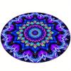 Blacklight Bohemian Round Area Rug, Non Slip Floor Mat for Dining Room Living Room and Bedroom, Spring Home Decor Gift