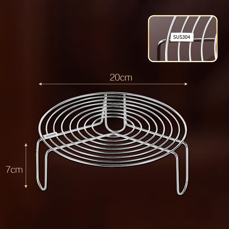 

304 Stainless Steel Steamer Rack – Adjustable Round Cooking Stand for Pans, Pots & Pressure Cookers (Heat-Resistant)