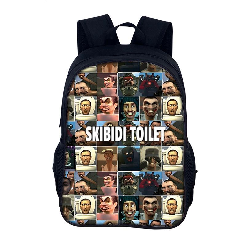 3D-Druck Skibidi Toilette Schulrucksack Tasche Schultasche Rucksack Mochila Studenten-Rucksacktasche für Jungen Mädchen Bestes Geschenk
