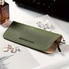 [Premium Eyeglass Case] Premium PU Leather 1pc Eyeglass Case | Portable Soft PU Leather Glasses Pouch with Clip for Women