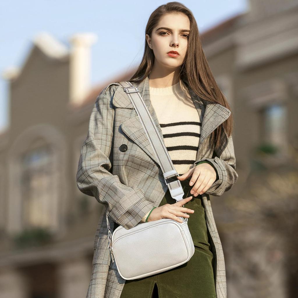 NICOLE & DORIS Women's Shoulder Bag, Small, Horizontal, Divided, Pochette, Sacoche, PU Leather Mini Bag, Stylish, Retro, Lightweight, Simple, Perfect