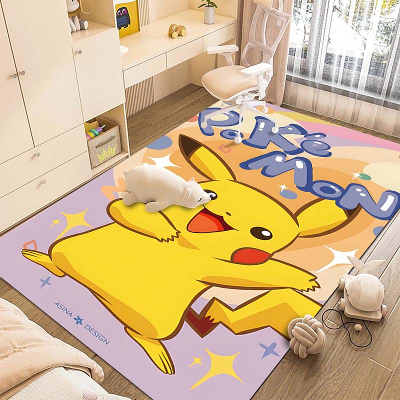 1PC Japan Pokémon Pikachu Printing Carpet for Living Room Bedroom Kid's Room Home Decor Sofa Play Mat Area Rug Non-slip Mat